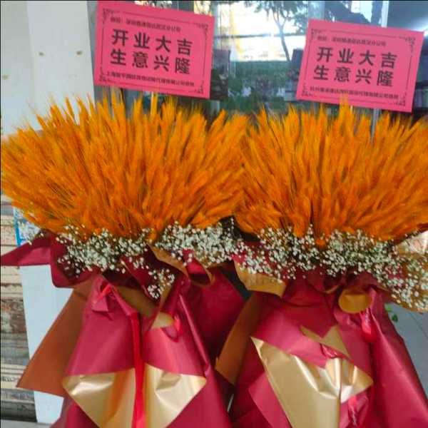 实拍大麦花篮